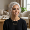 Cutout Paw Bar Necklace