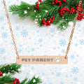 Cutout Paw Bar Necklace (Engraving)