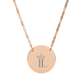 18K Rose Gold Circle Necklace (Engraved)